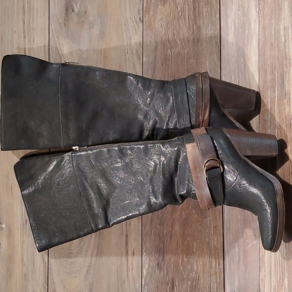 Steve Madden Rockiie Riding tall heels booties shoes sz 6B - Picture 6 of 12